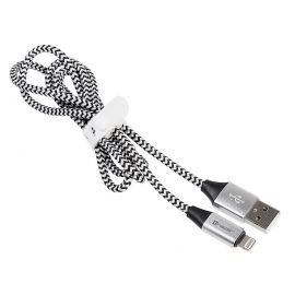 Kabel TRACER USB 2.0 iPhone AM - lightning 1,0m czarno-srebrny