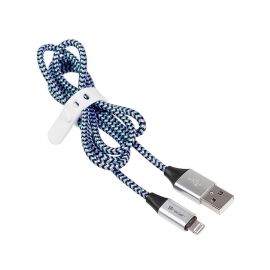 Kabel TRACER USB 2.0 iPhone AM - lightning 1,0m czarno-niebieski